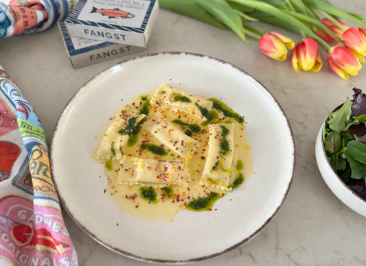 Ravioli mit Ricotta & Gegrilltem Lachs