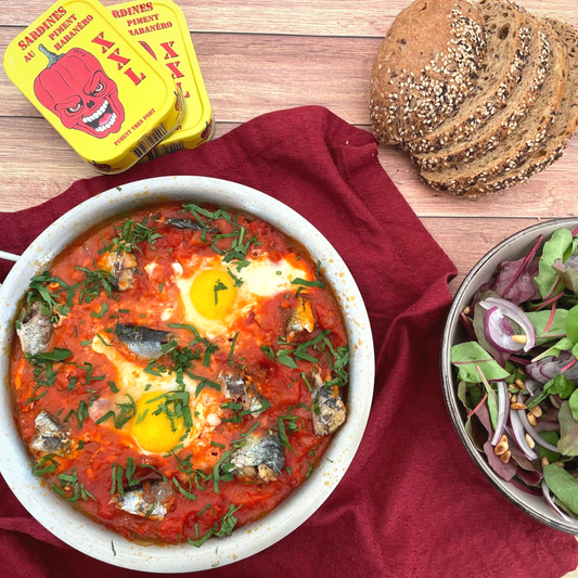 Shaksuka mit Sardinen Habanero Ultra Scharf 🌶️