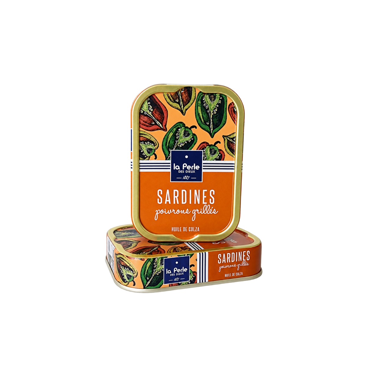 Sardinen mit gegrilltem Paprika in Olivenöl | La Perle des Dieux | Frankreich