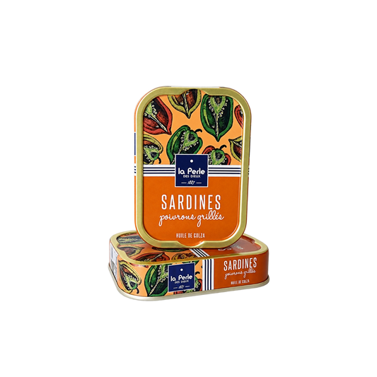 Sardinen mit gegrilltem Paprika in Olivenöl | La Perle des Dieux | Frankreich