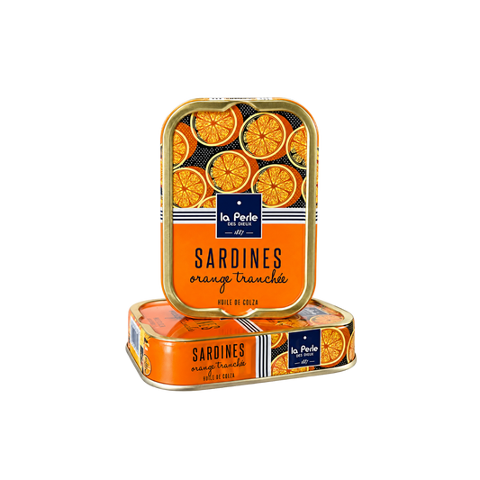 Sardinen in Rapsöl | frischer Orange | La Perle des Dieux | Frankreich